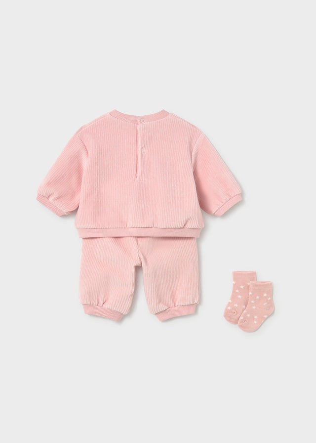 Mayoral Baby Pink Tracksuit with Socks 2654