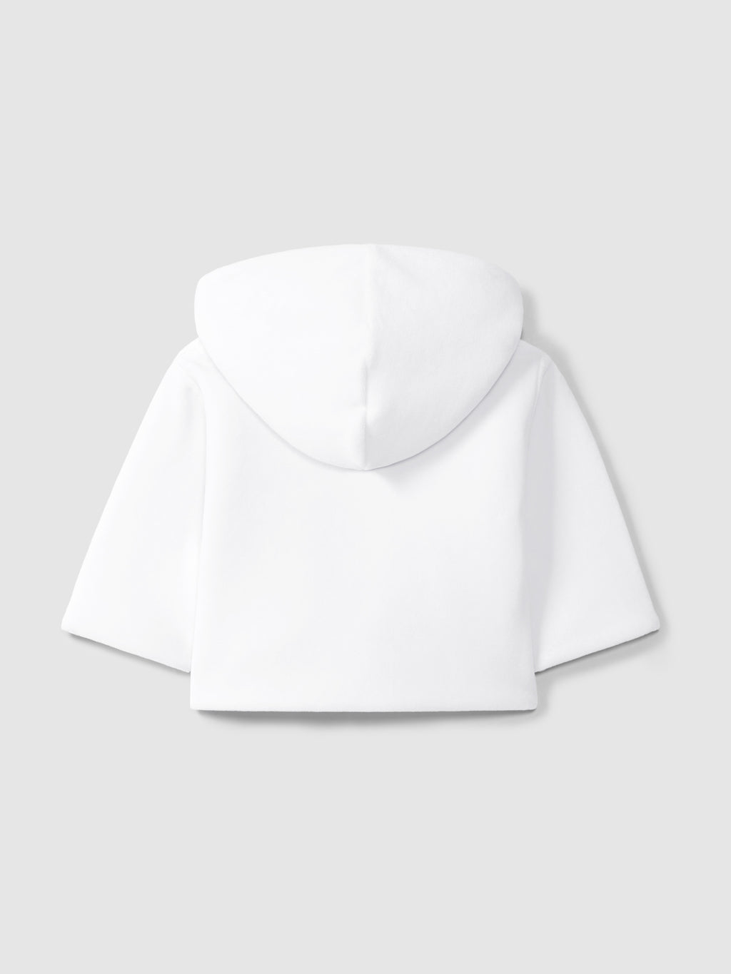 Laranjinha White Hooded Velvet Jacket I6518