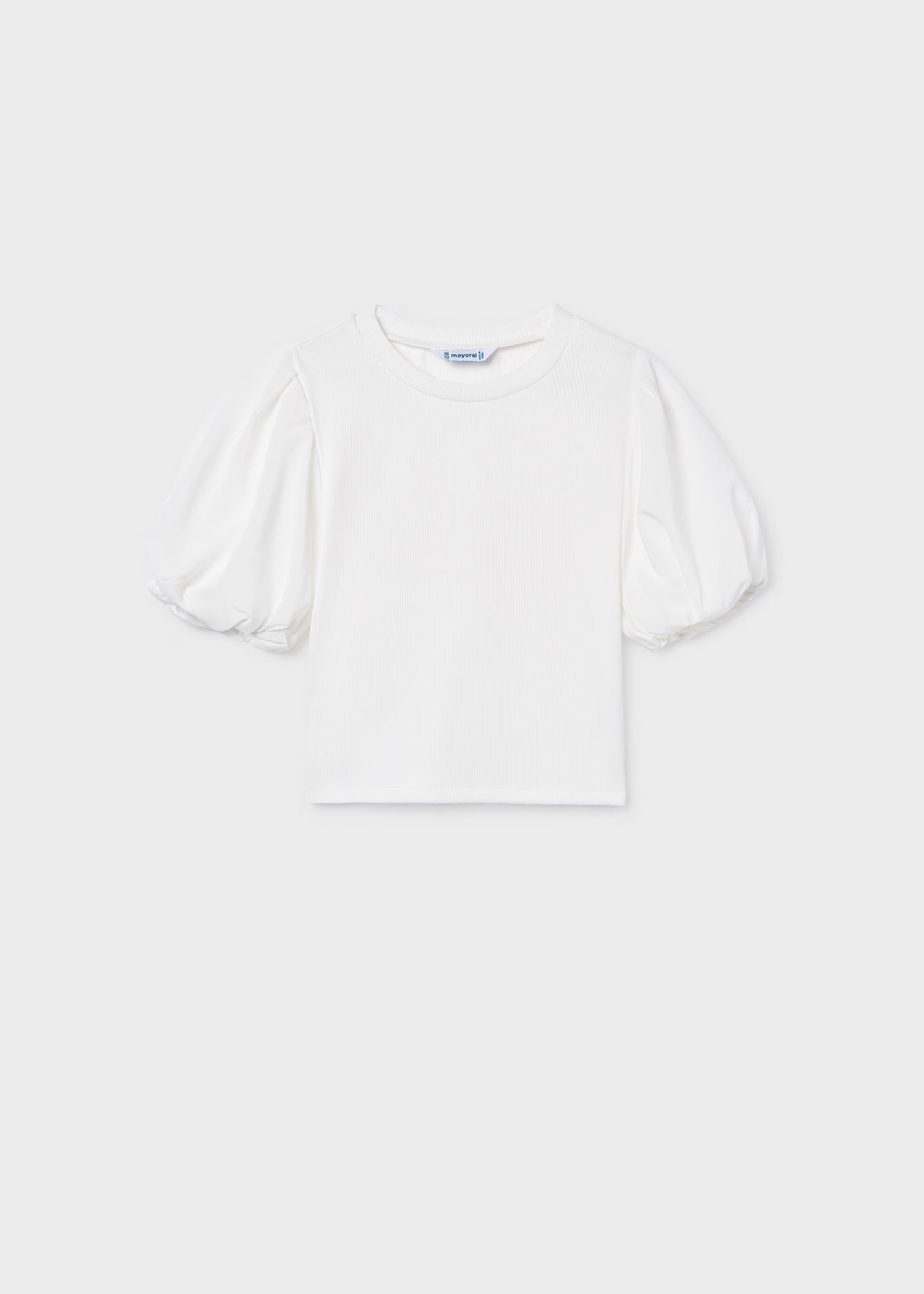 Mayoral Cream Ribbed Top 6001