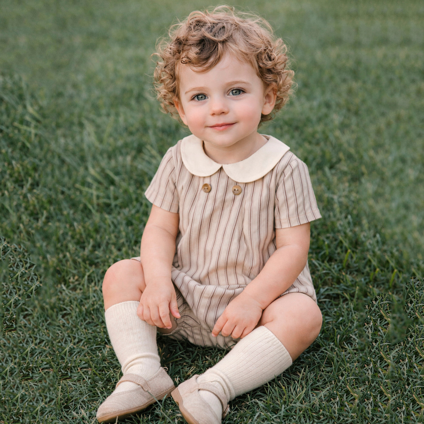 Rapife Cream Stripe Romper 5208S26