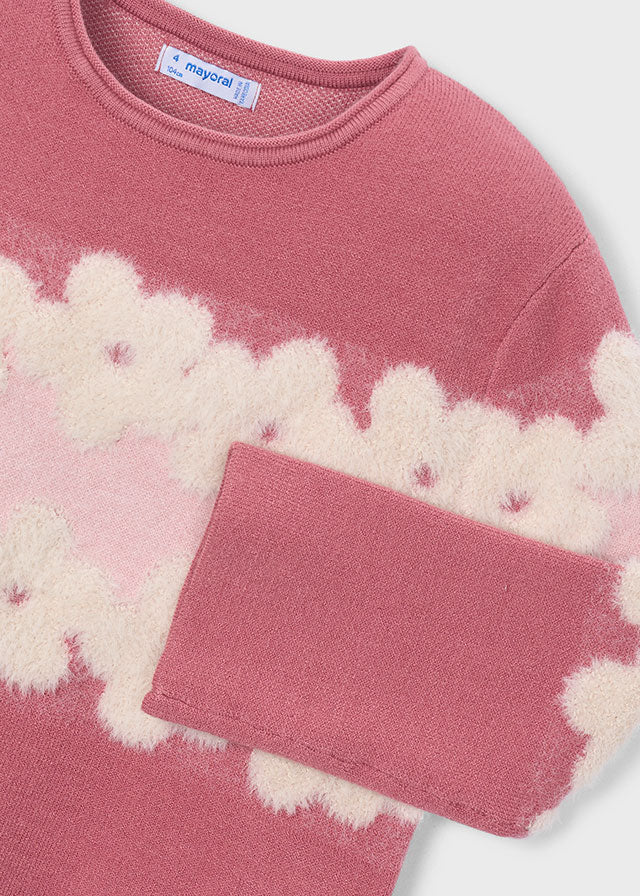 Mayoral Pink Floral Jumper 4317