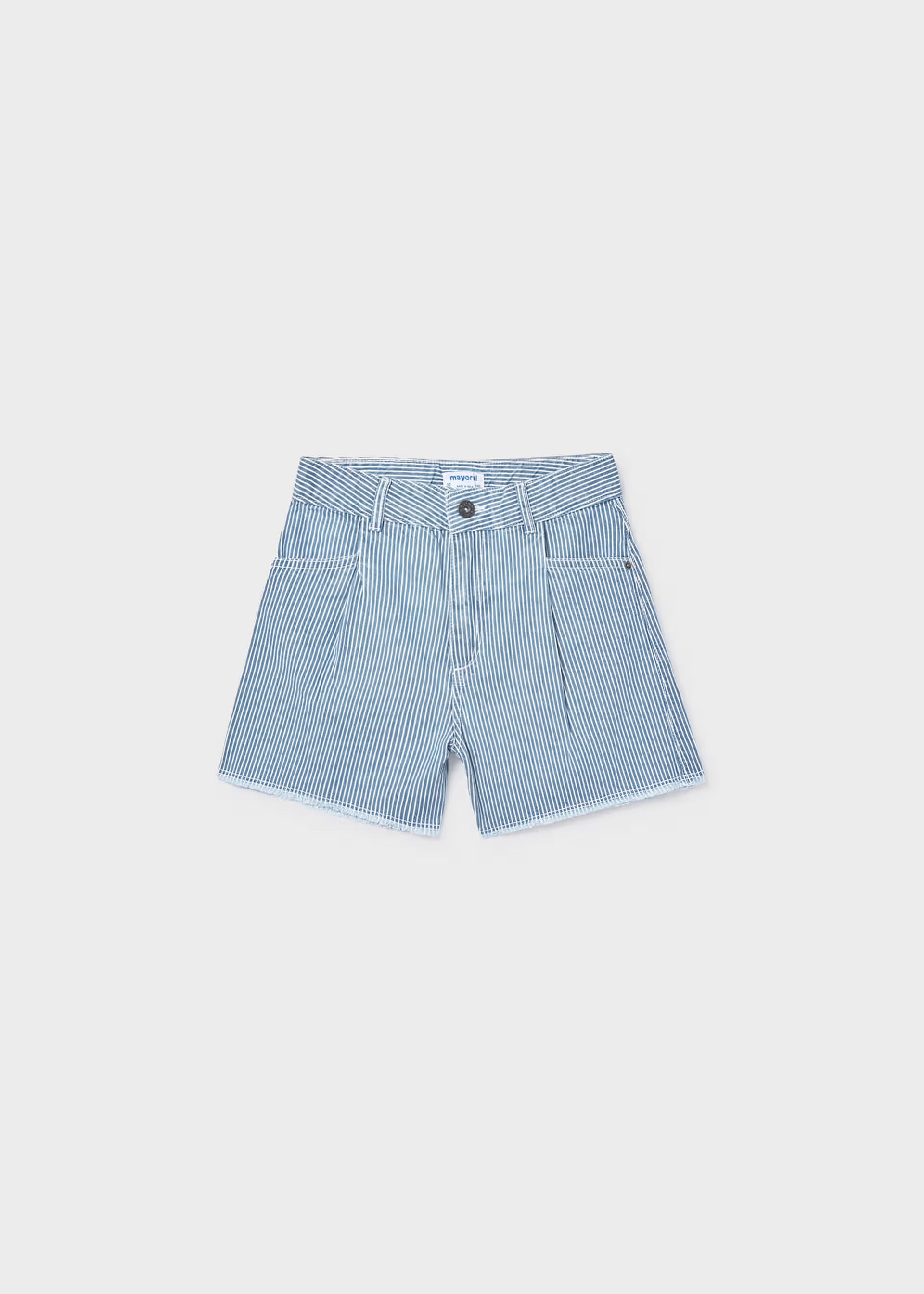 Mayoral Stripe Denim Shorts 6205