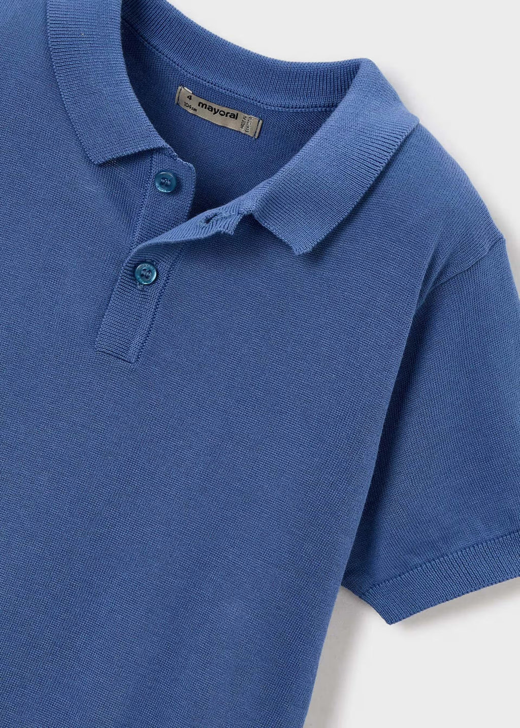 Mayoral Blue Knit Polo Shirt 3106