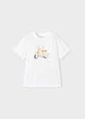 Mayoral Cream Embossed T-shirt 3059