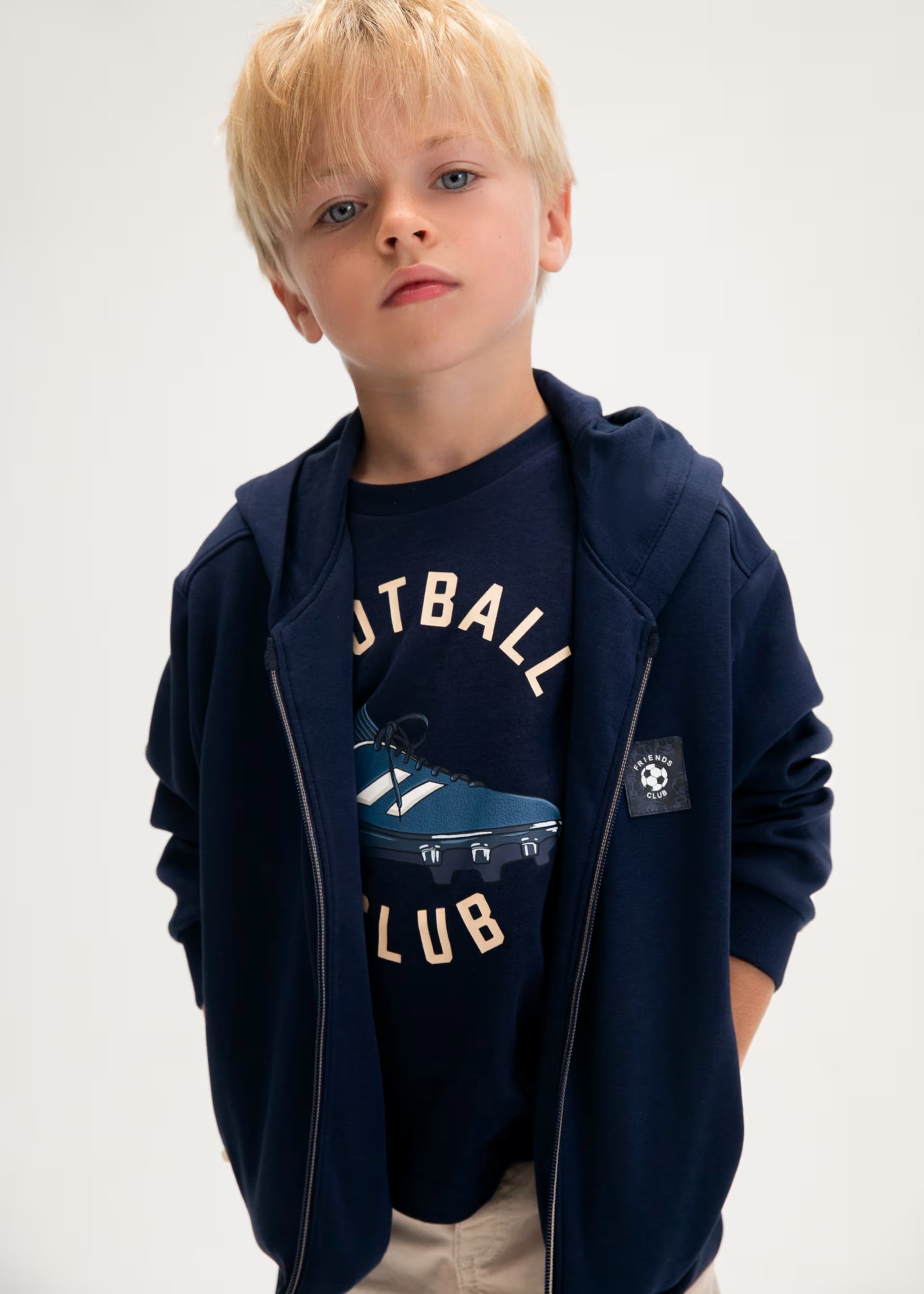 Mayoral Navy Zip Hoodie 3442