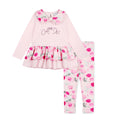 A'Dee Adeline Rose Print Peplum Legging Set W261501