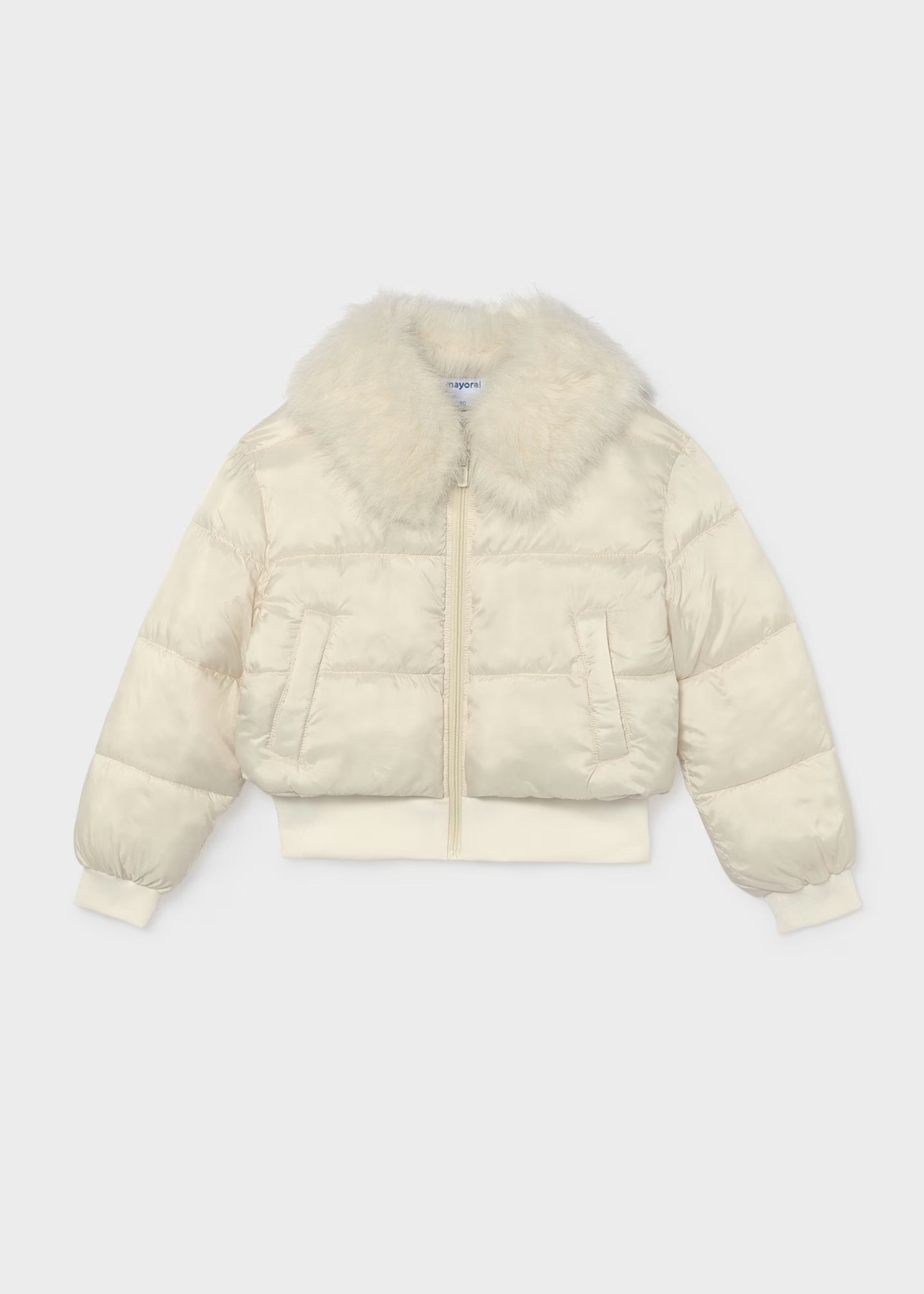 Mayoral Puffer Jacket with Faux Fur Collar 7440