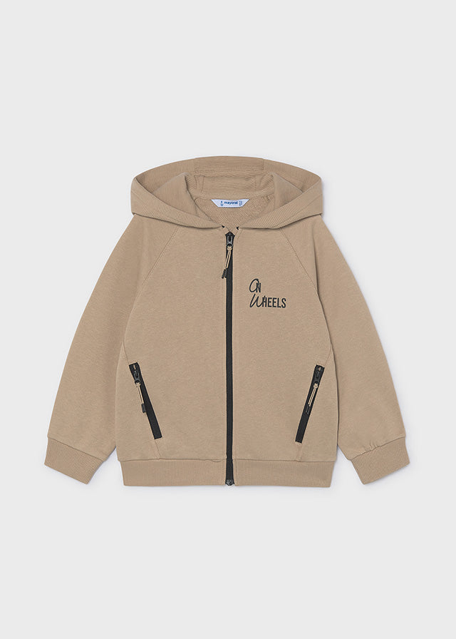Mayoral Beige Zipper Hoodie 4474