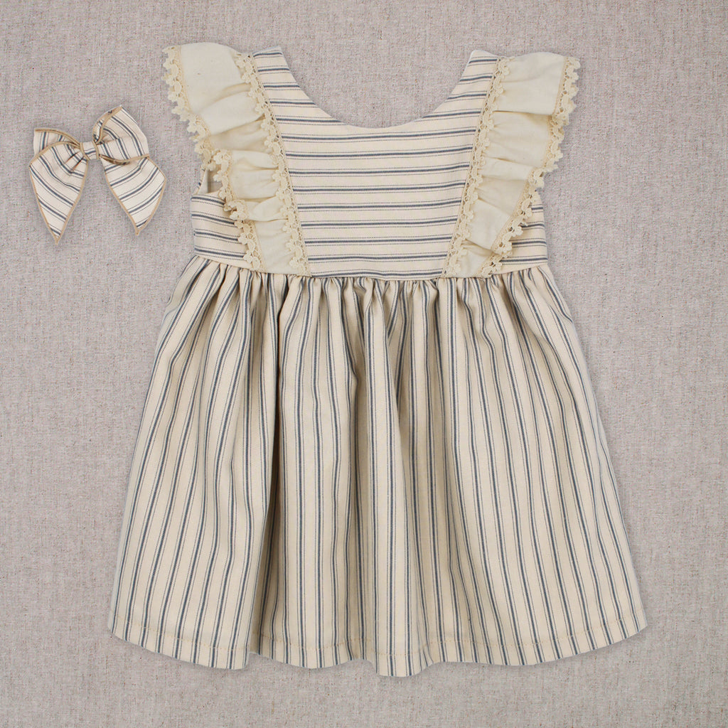Rapife Cream Stripe Dress & Bow 5245S26