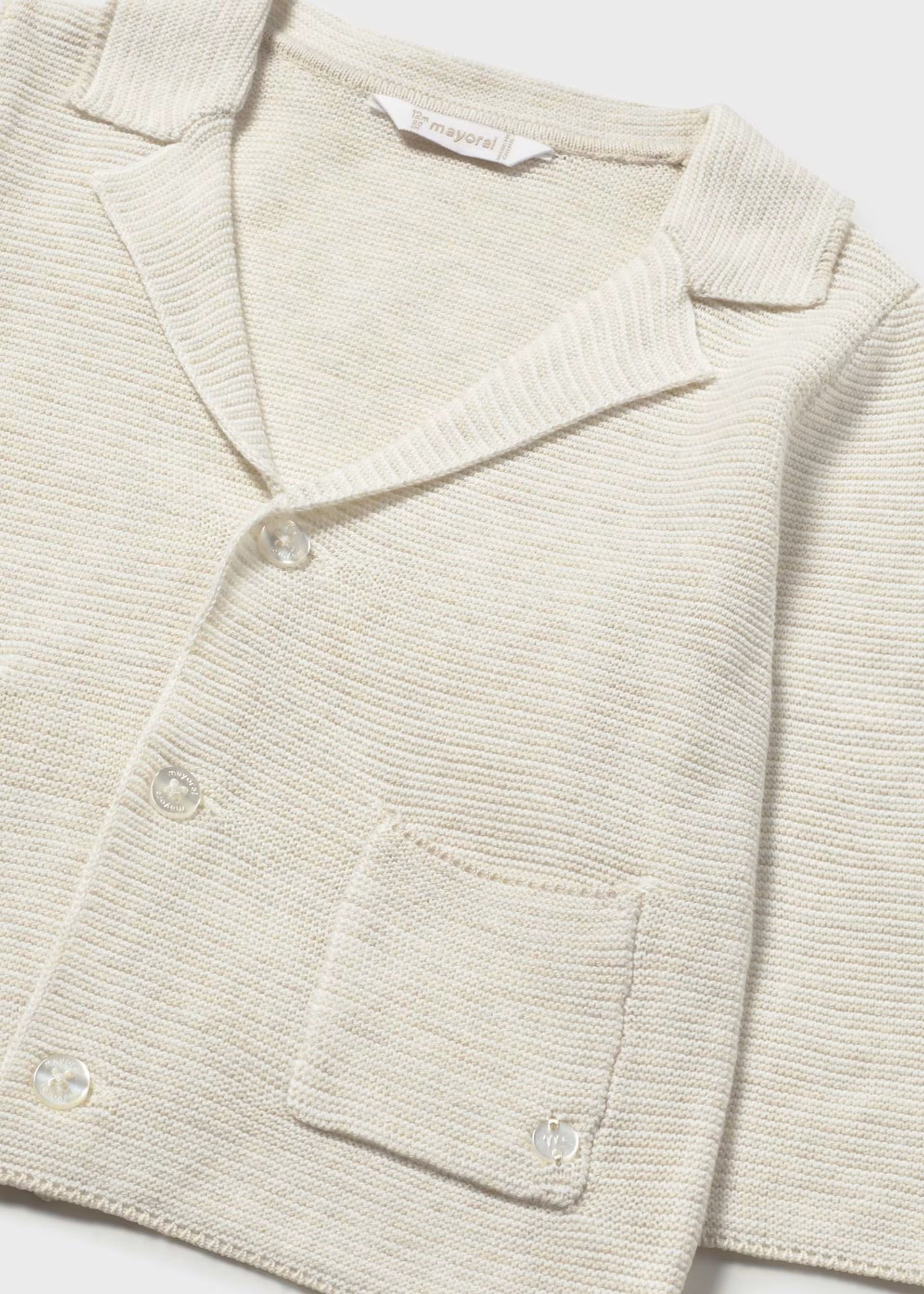 Mayoral Toddler Cream Knit Blazer 1403