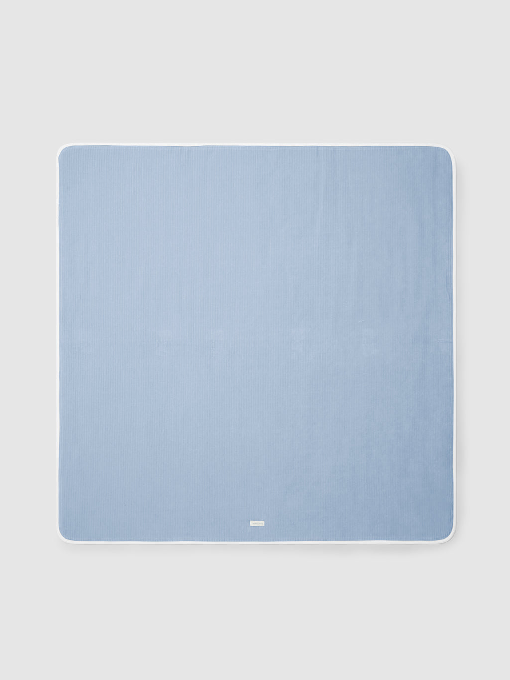 Laranjinha Blue Ribbed velvet blanket I6542
