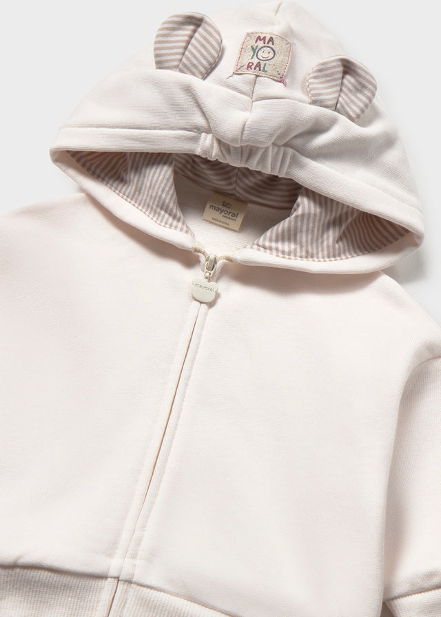 Mayoral Baby Cream Zipped Hoodie 2402