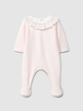 Laranjinha Pink Ribbed Velvet Babygrow I6535