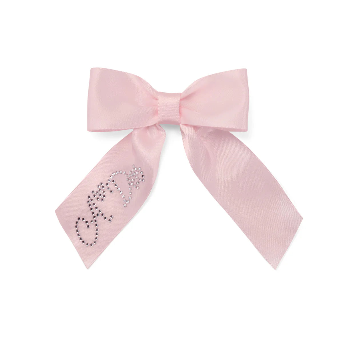A'Dee Ariah Satin Bow Hairclip - Pale Pink
