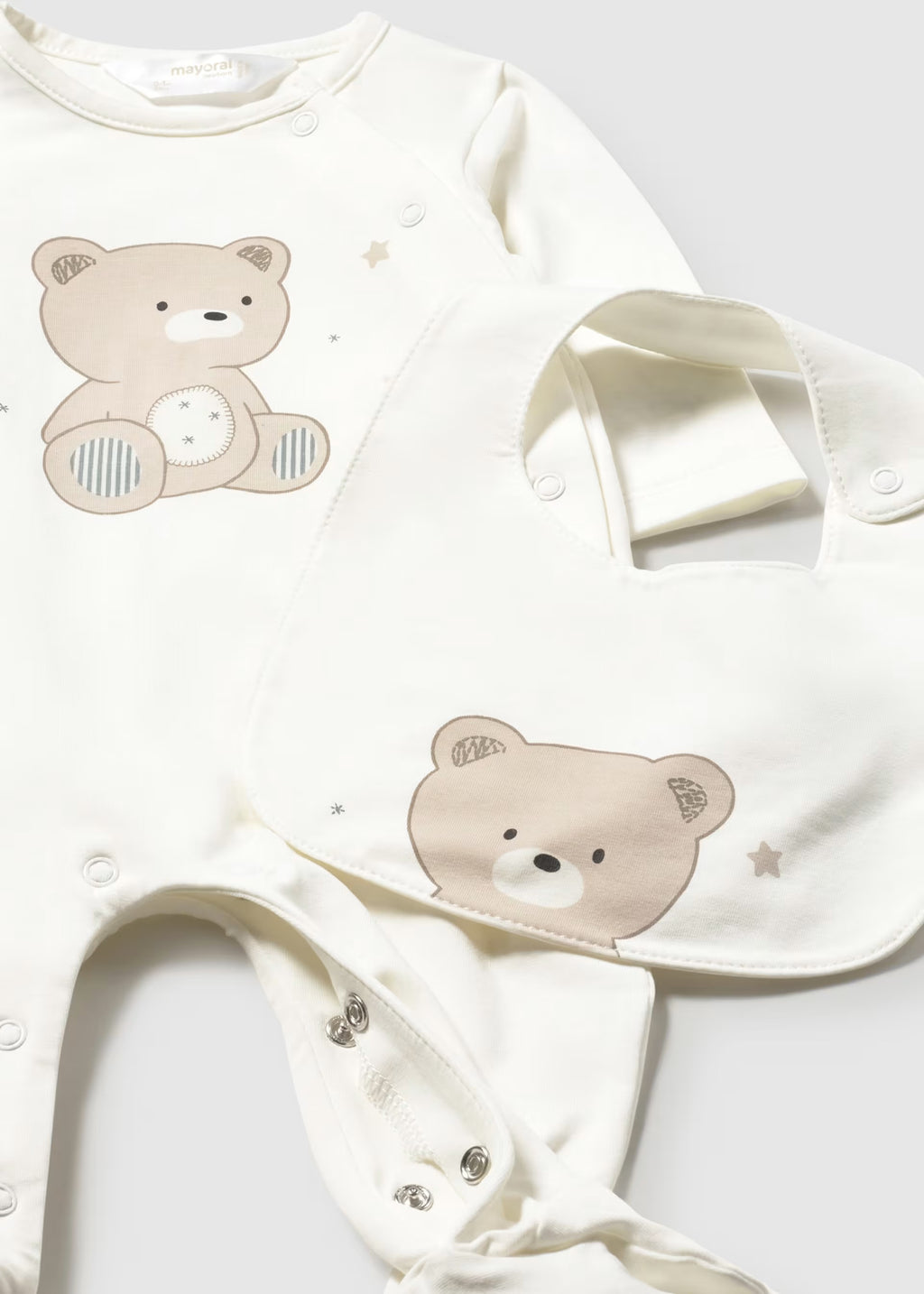 Mayoral Baby Teddy Babygrow & Bib 1714
