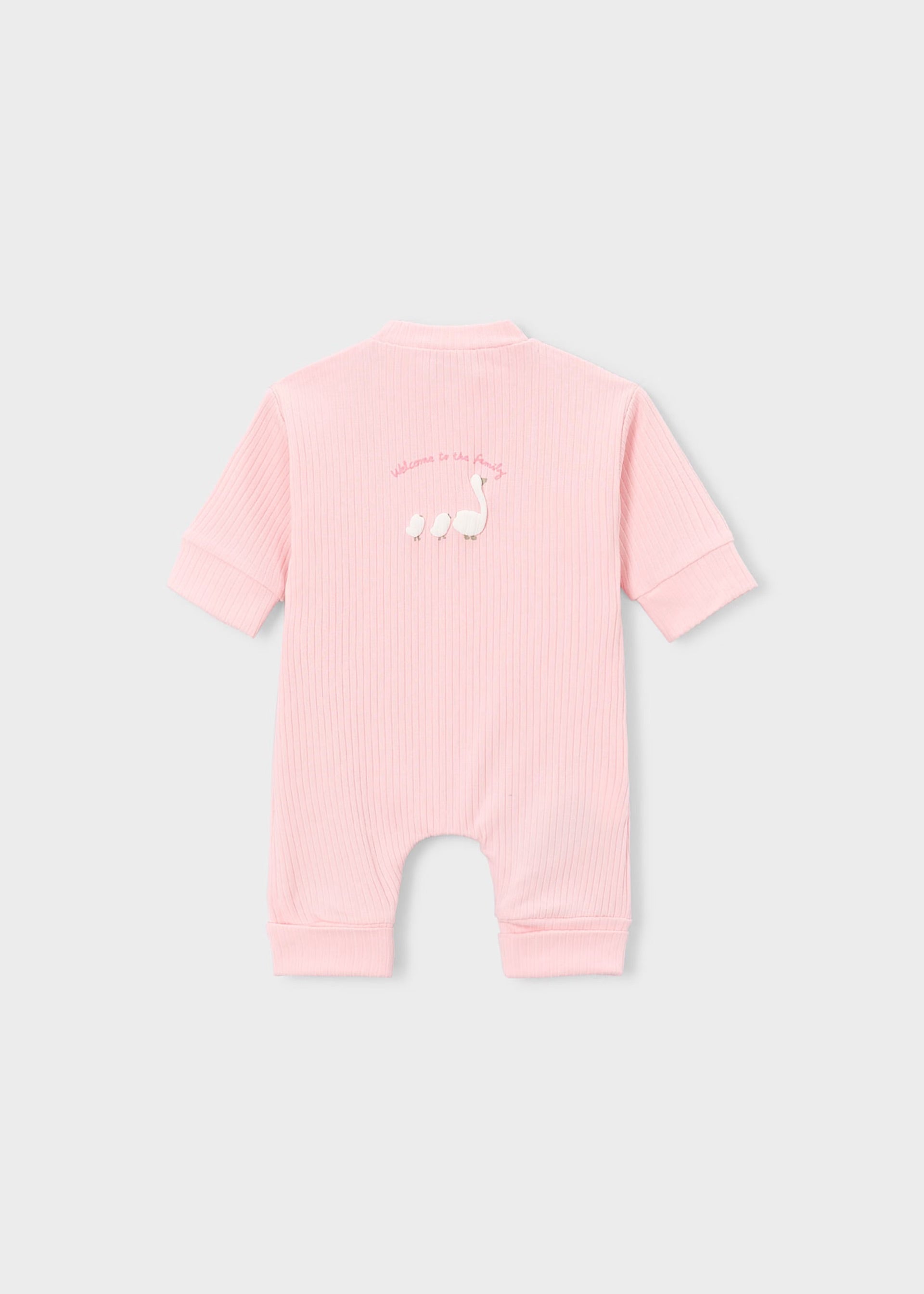 Mayoral Baby Pink Ribbed Babygrow 1726