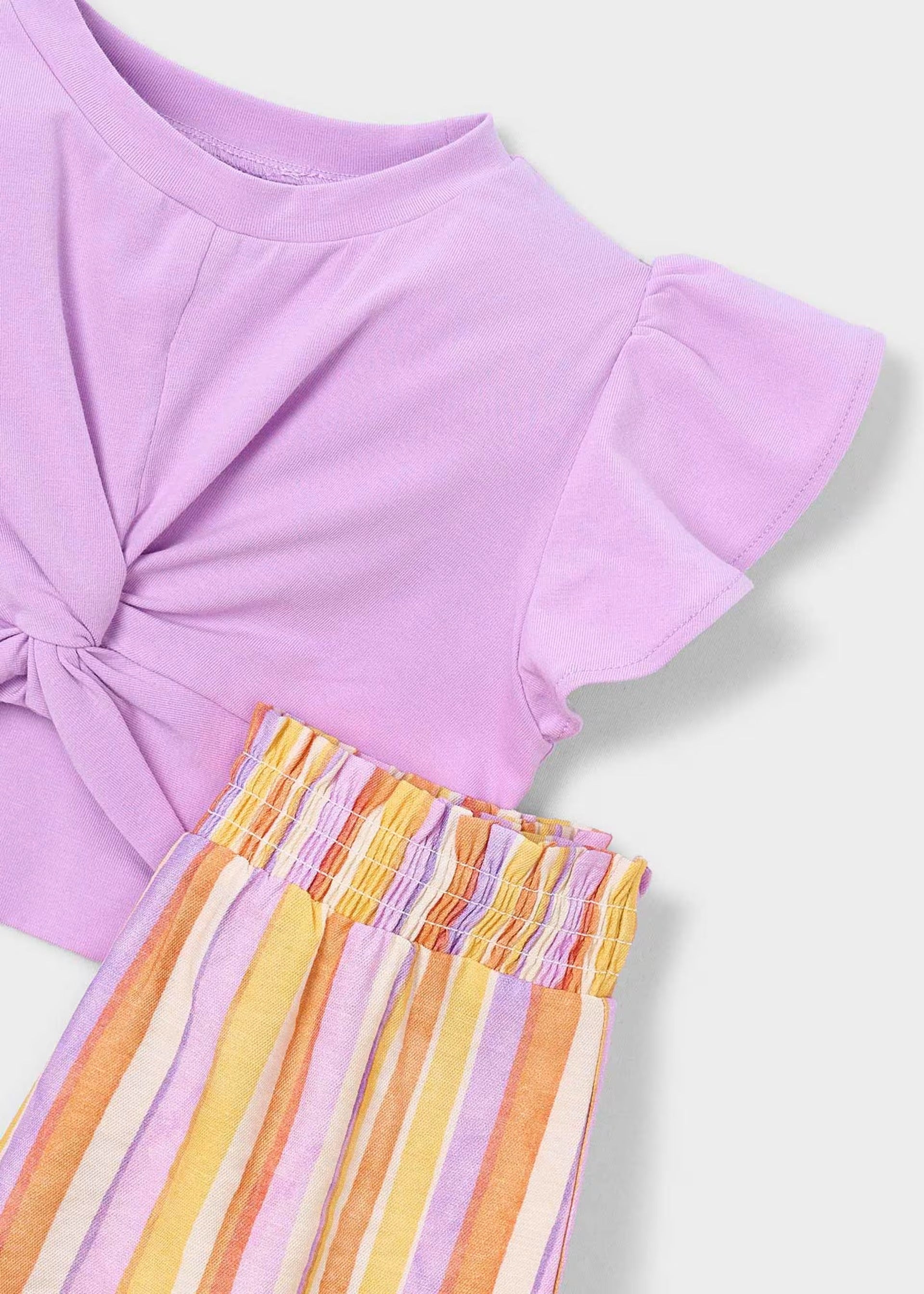 Mayoral Lilac Stripe 2pc Set 3227