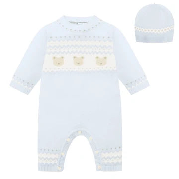 Emile et Rose Blue Kristian Babygrow & Hat 2622PB