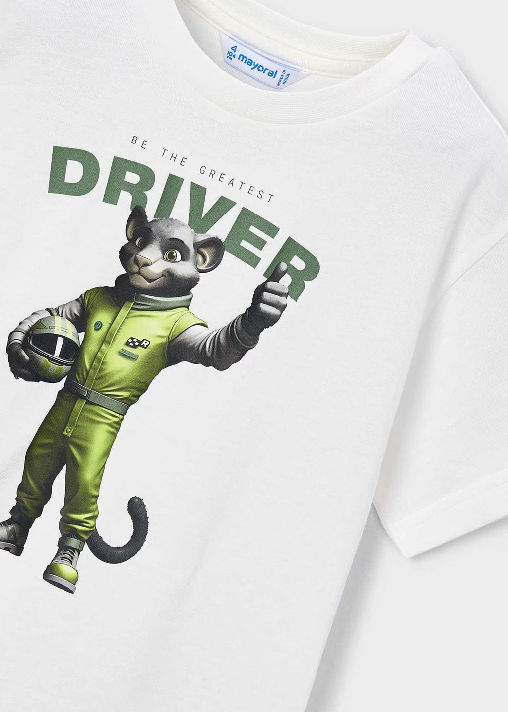 Mayoral Cream Driver T-shirt 3070