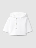Laranjinha White Hooded Velvet Jacket I6518