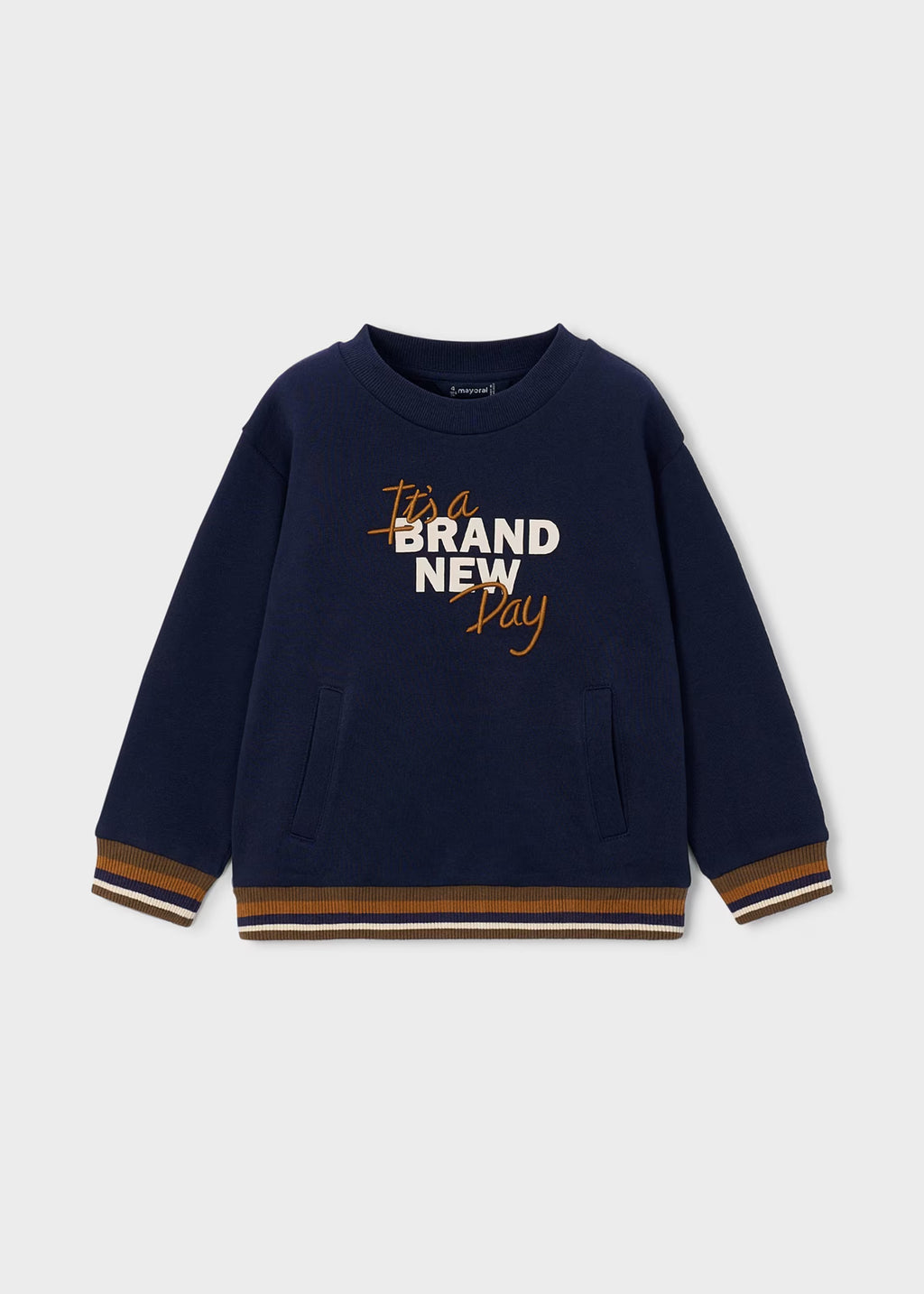 Mayoral Navy Embroidered Sweatshirt 4462