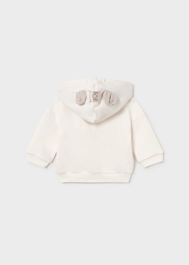 Mayoral Baby Cream Zipped Hoodie 2402