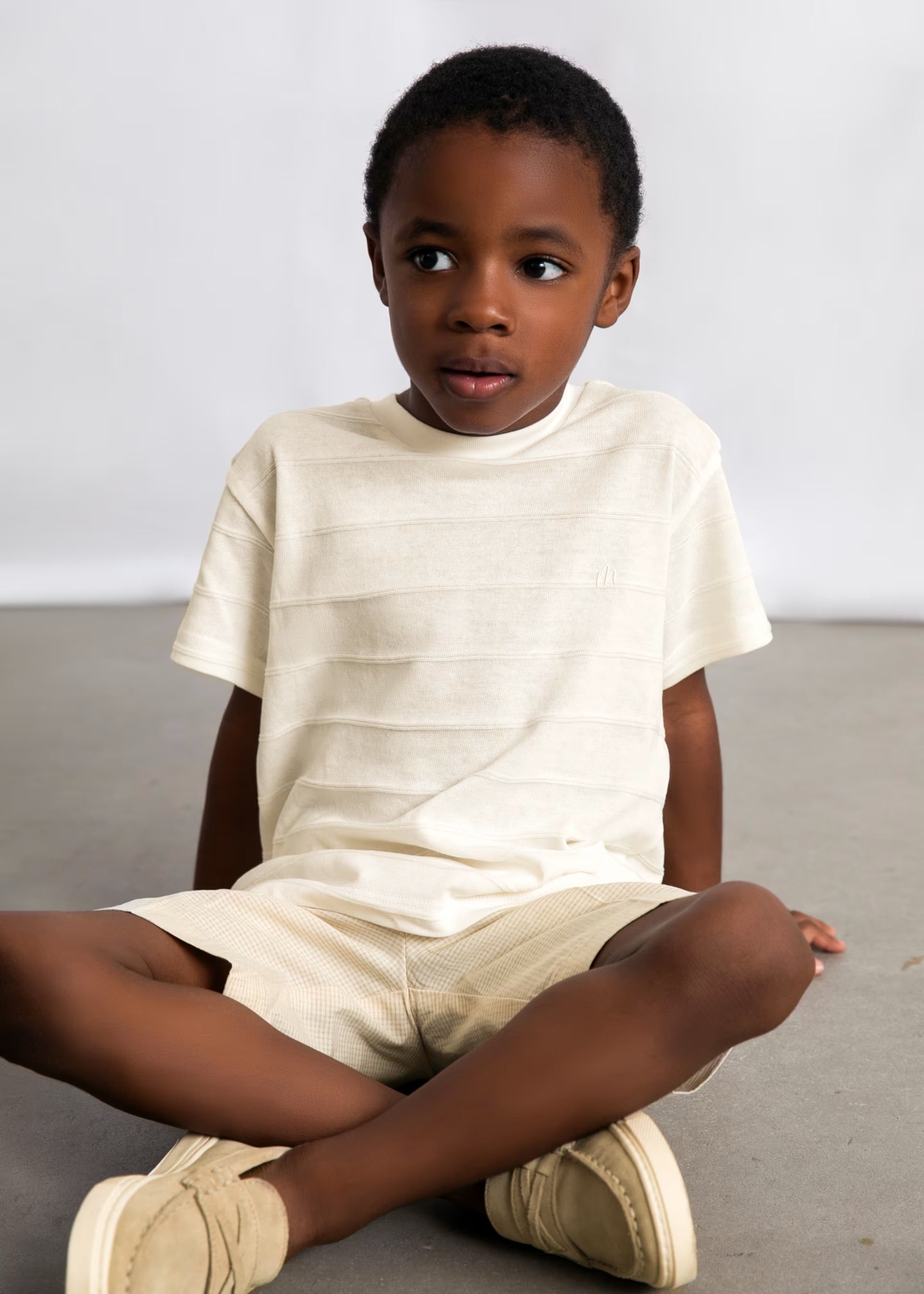 Mayoral Cream Knit T-shirt 3061