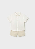 Mayoral Toddler Cream Shirt & Shorts Set 1225
