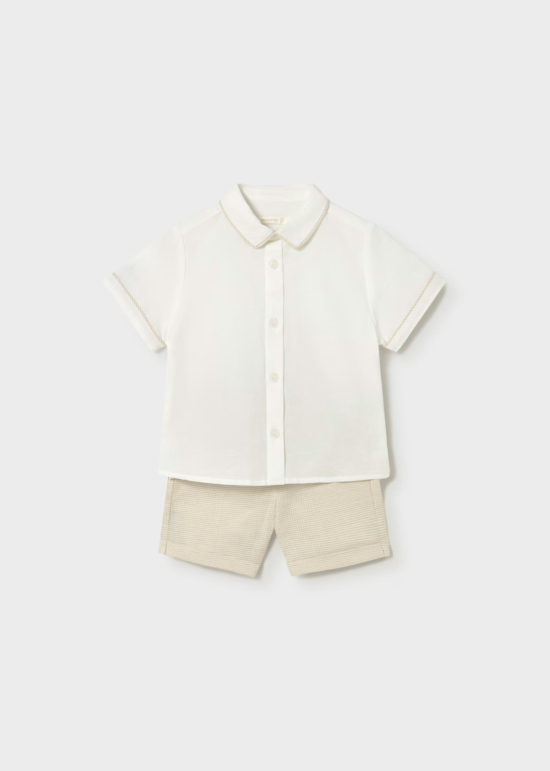 Mayoral Toddler Cream Shirt & Shorts Set 1225