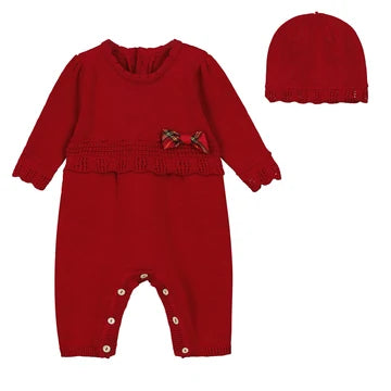 Emile et Rose Red Elise Babygrow & Hat 2564RD