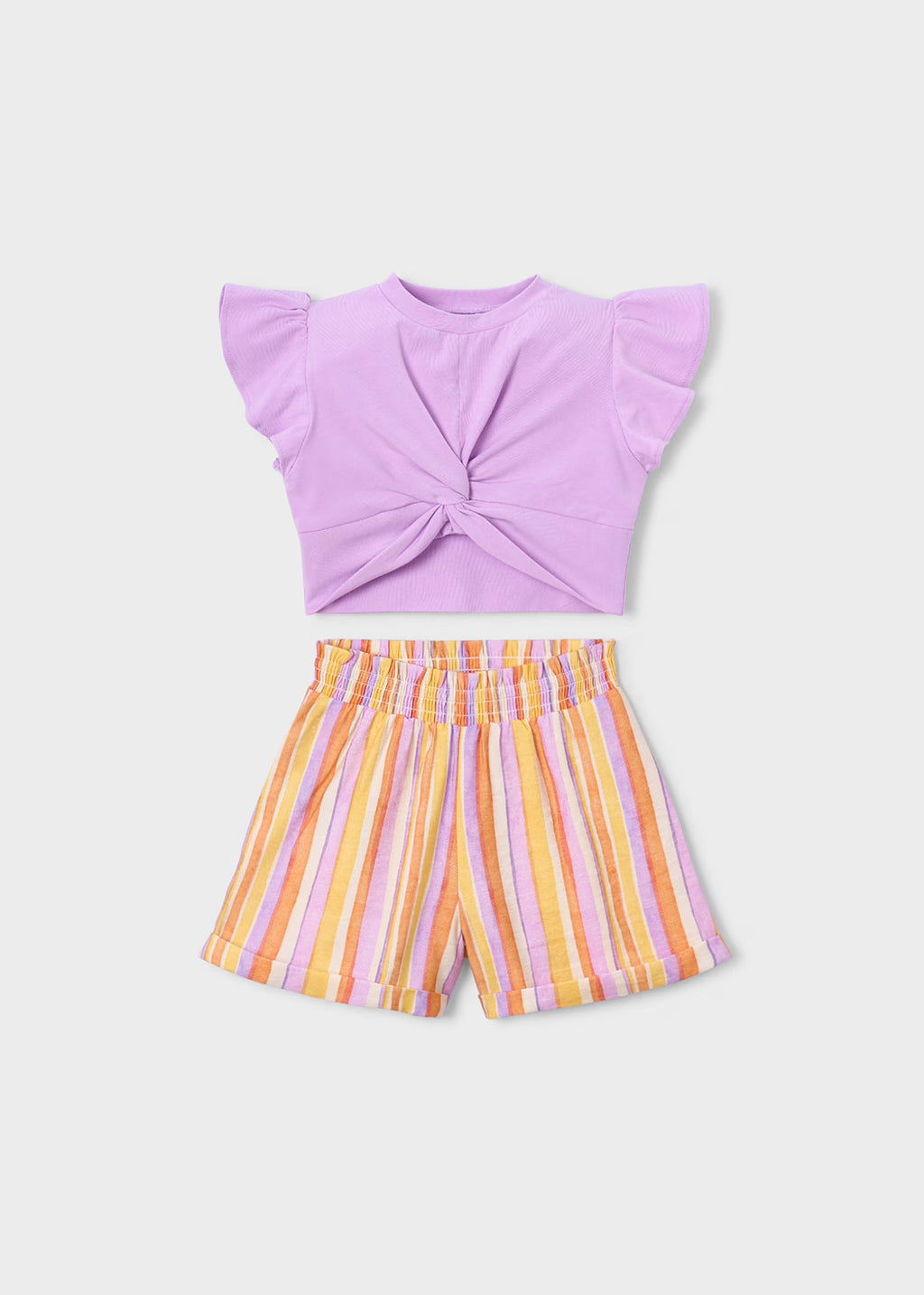 Mayoral Lilac Stripe 2pc Set 3227