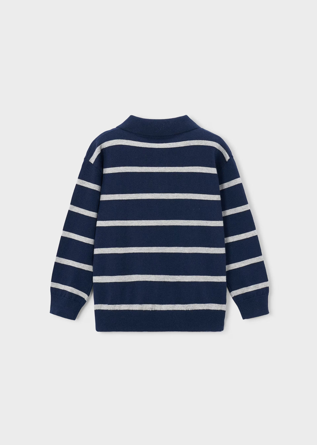 Mayoral Navy Stripe Knit Polo 4101