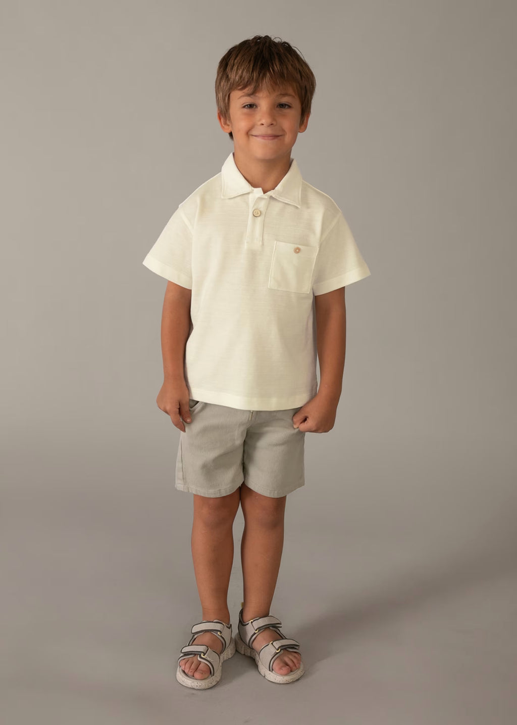 Mayoral Cream Polo Shirt 3105