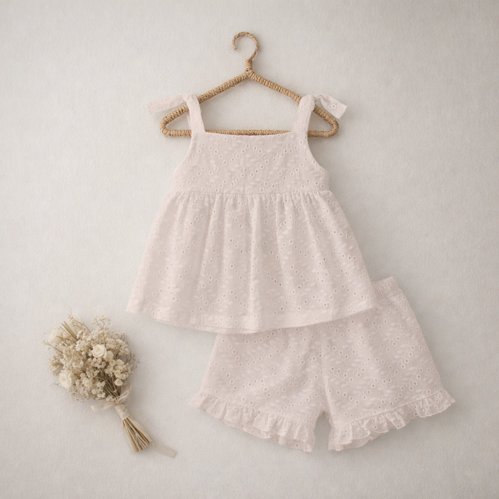 Rapife White Anglaise Short Set 5951S26