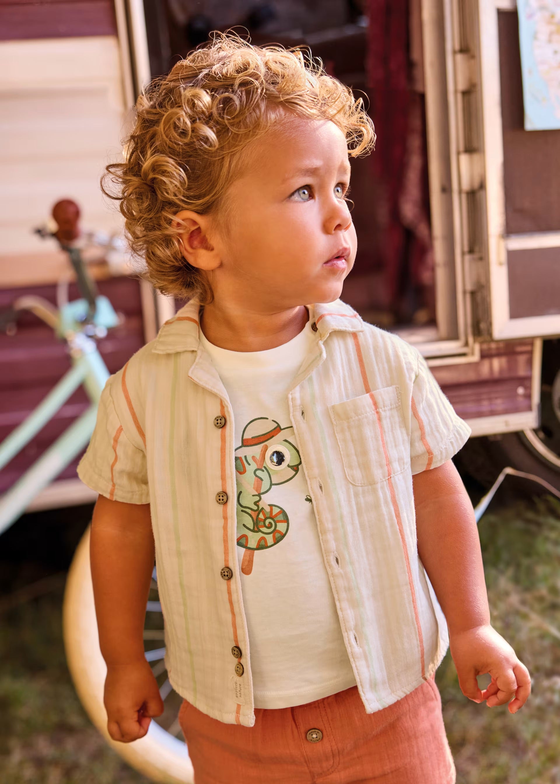 Mayoral Toddler Stripe Shirt 1113