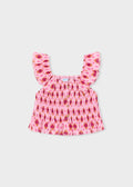Mayoral Pink Frilled Top 3028