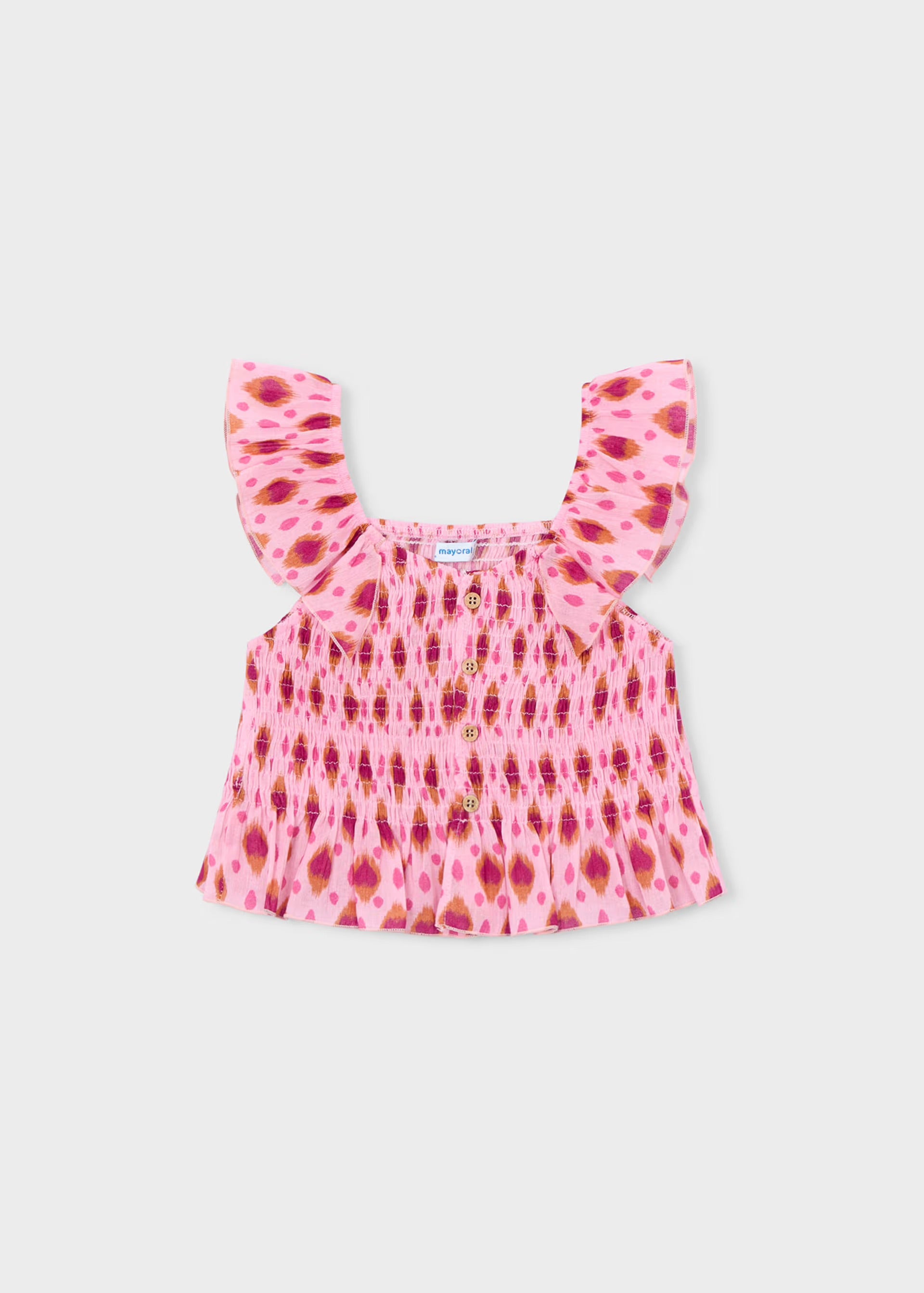 Mayoral Pink Frilled Top 3028