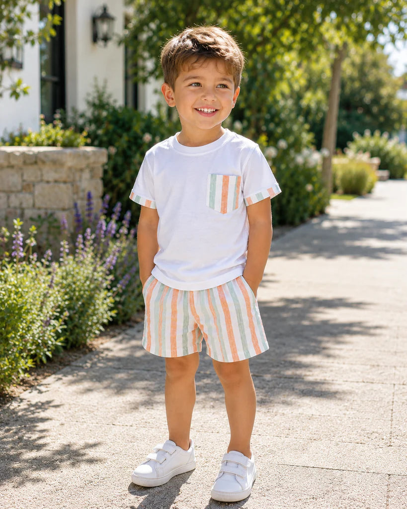 Rapife Pastel Stripe Short Set 5750S26