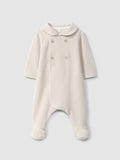 Laranjinha Sand Ribbed Velvet Babygrow I6537
