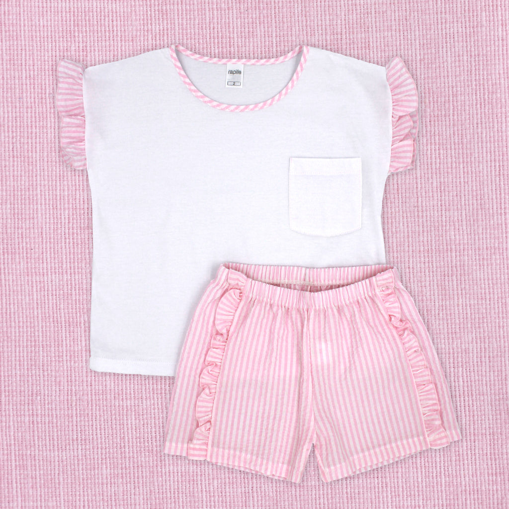 Rapife Pink Stripe Short Set 4151S26