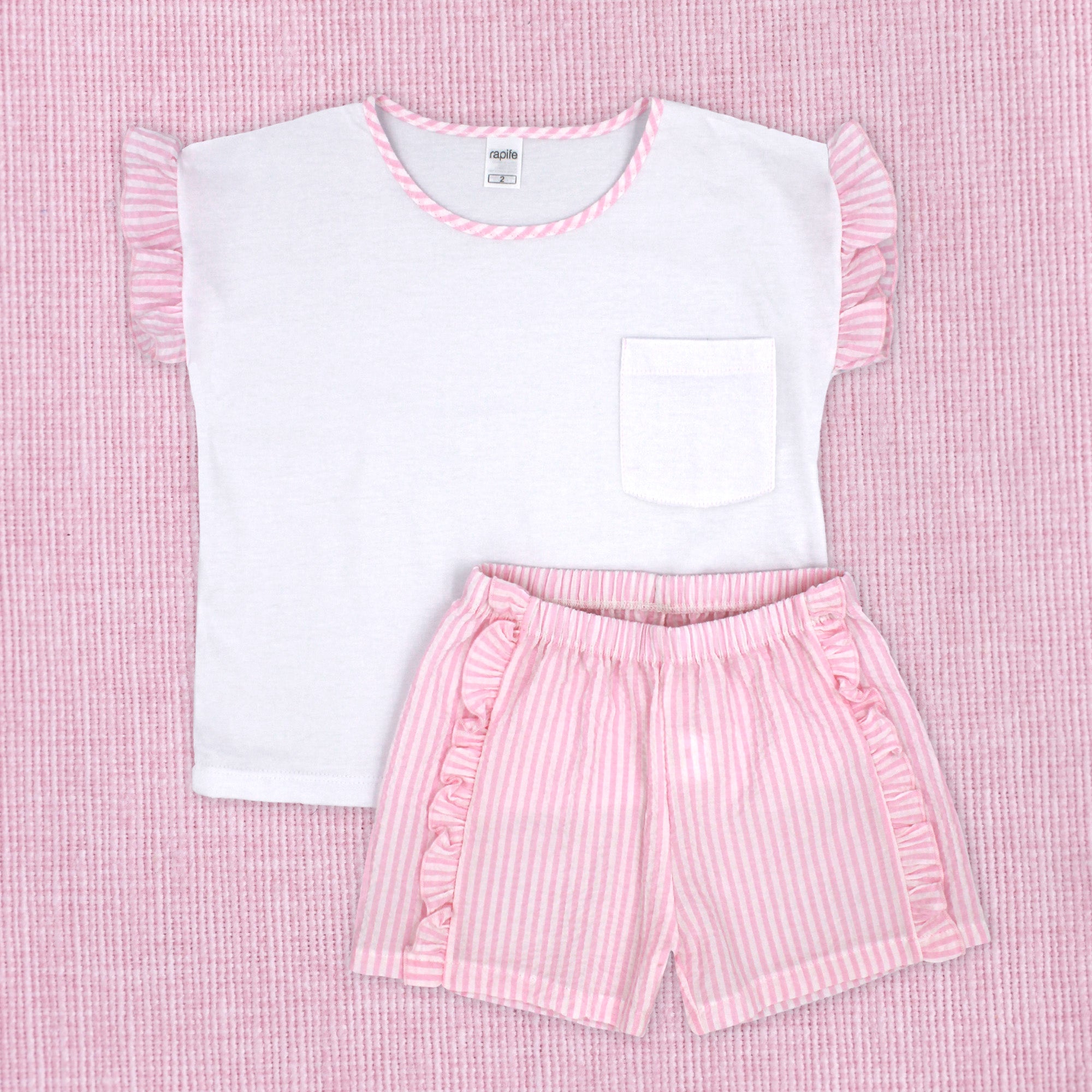 Rapife Pink Stripe Short Set 4151S26