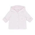 Girls Pink Velour Hooded Jacket