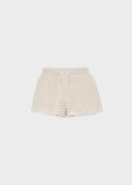 Mayoral Cream Crochet Shorts 3223