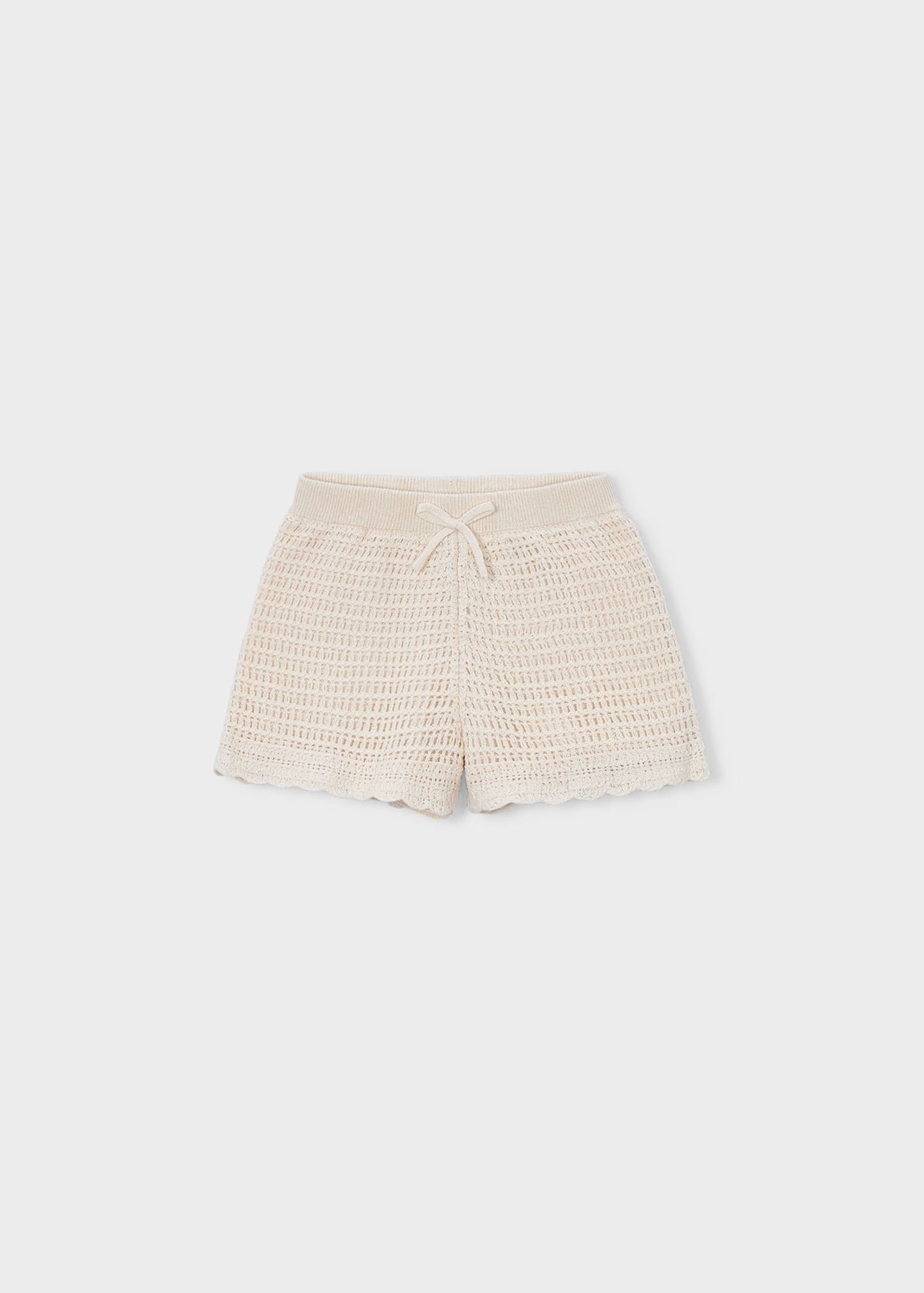 Mayoral Cream Crochet Shorts 3223