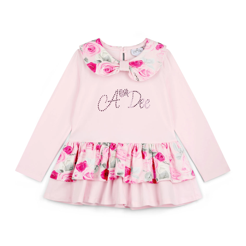 A'Dee Adeline Rose Print Peplum Legging Set W261501