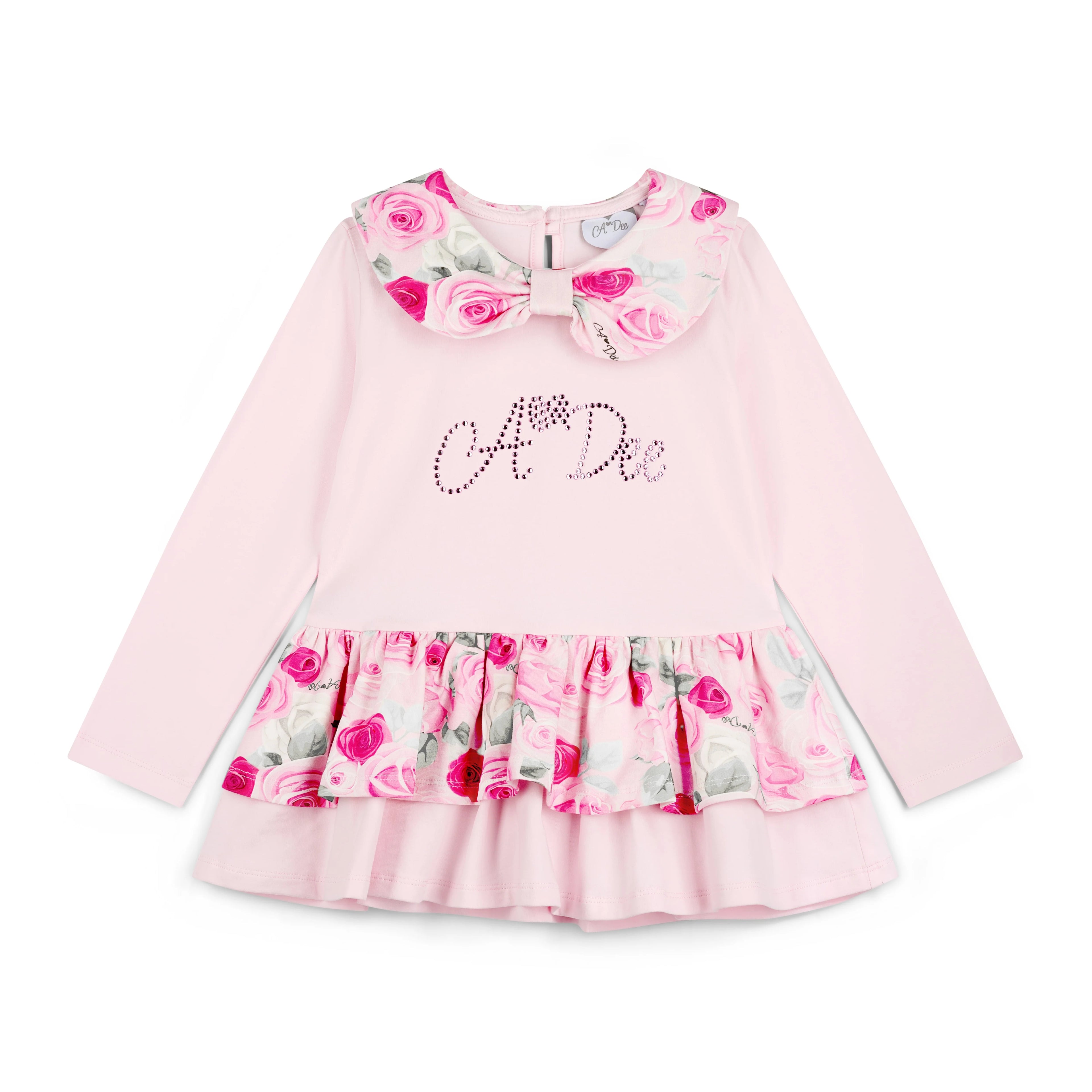 A'Dee Adeline Rose Print Peplum Legging Set W261501