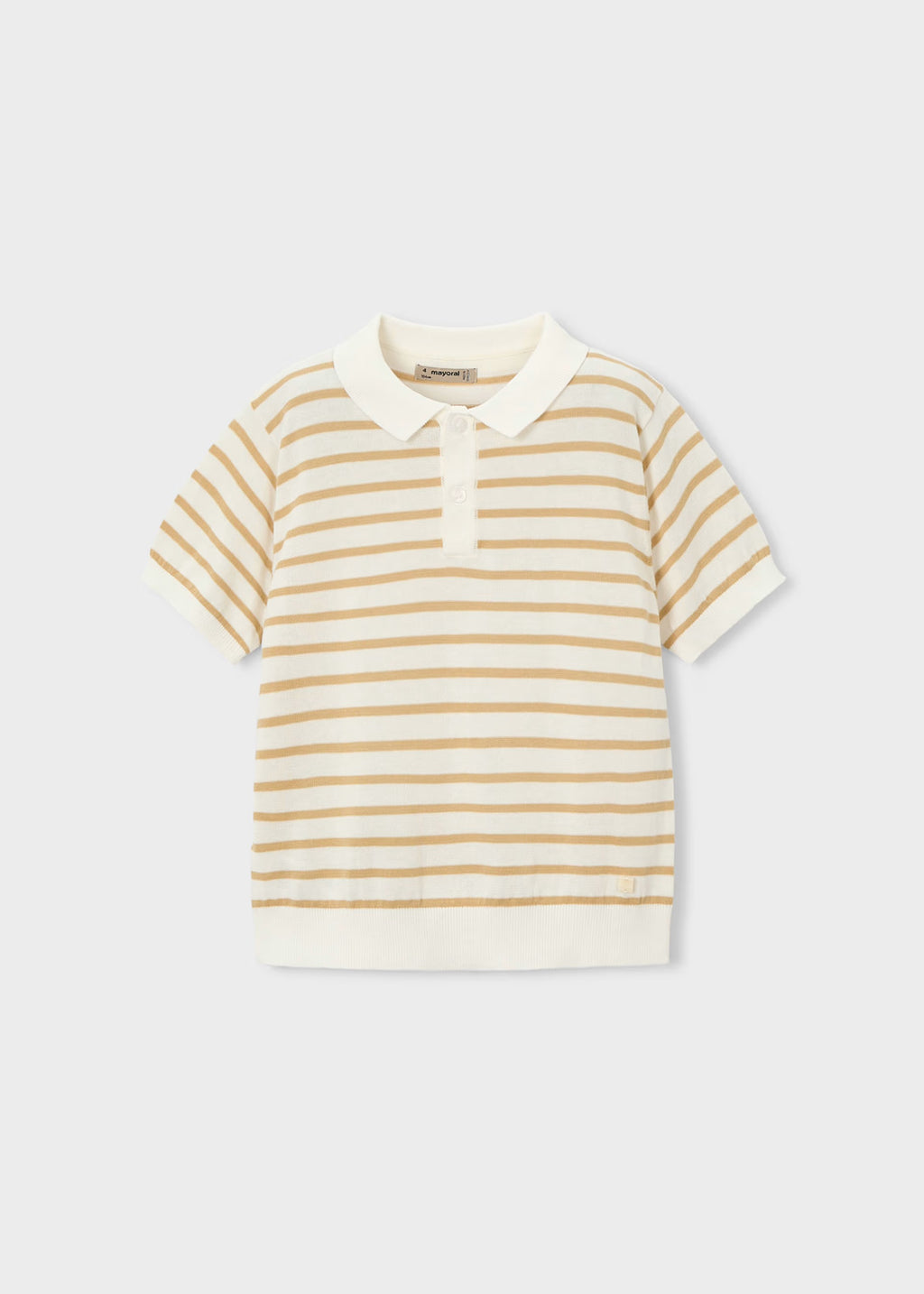Mayoral Stripe Knit Polo Shirt 3106