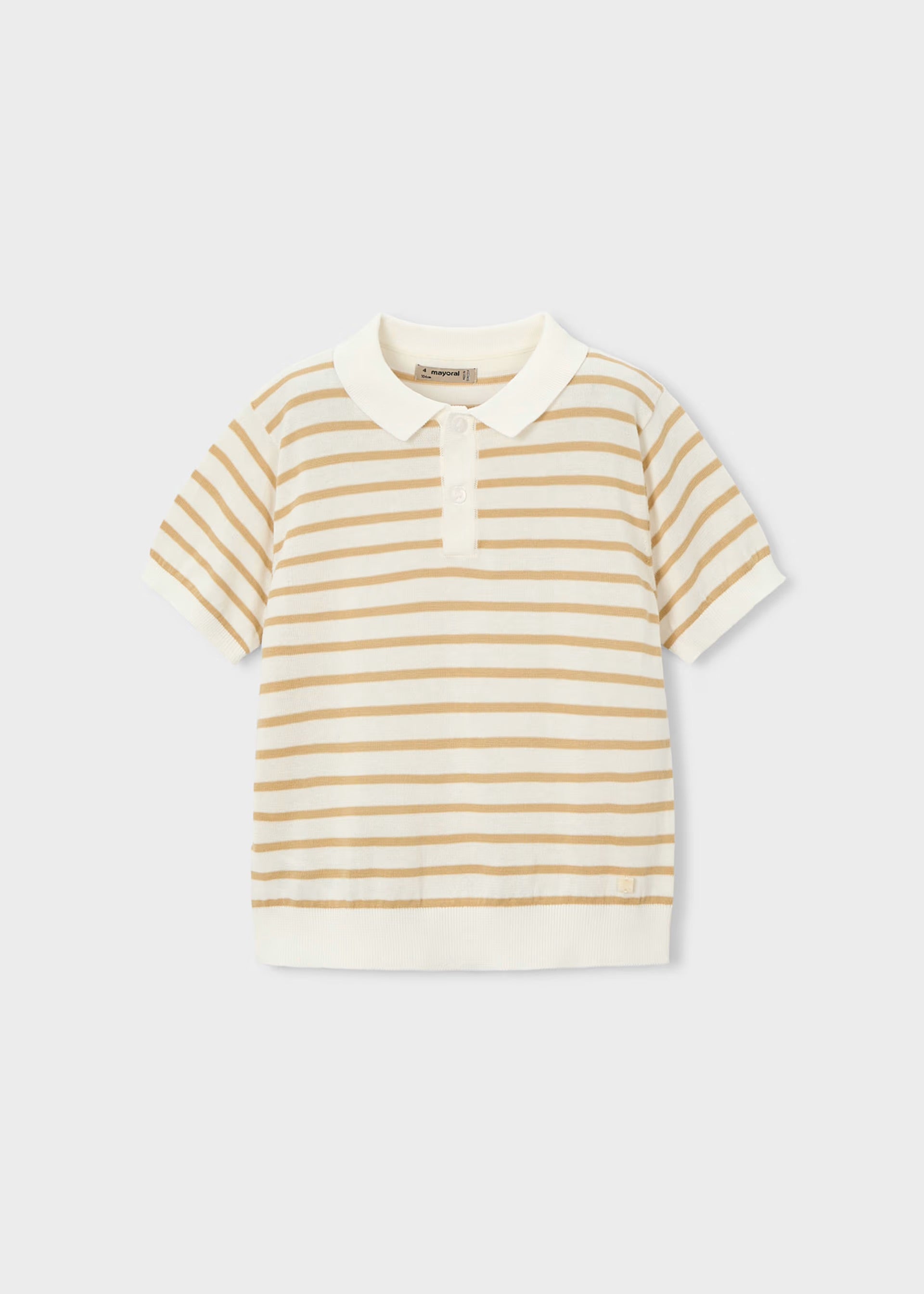 Mayoral Stripe Knit Polo Shirt 3106