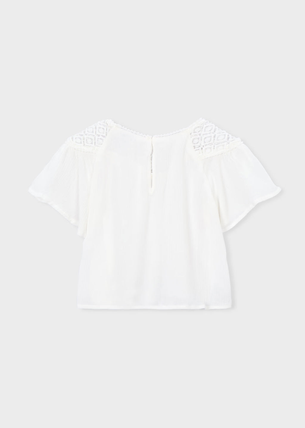 Mayoral Ivory Lace Top 3197