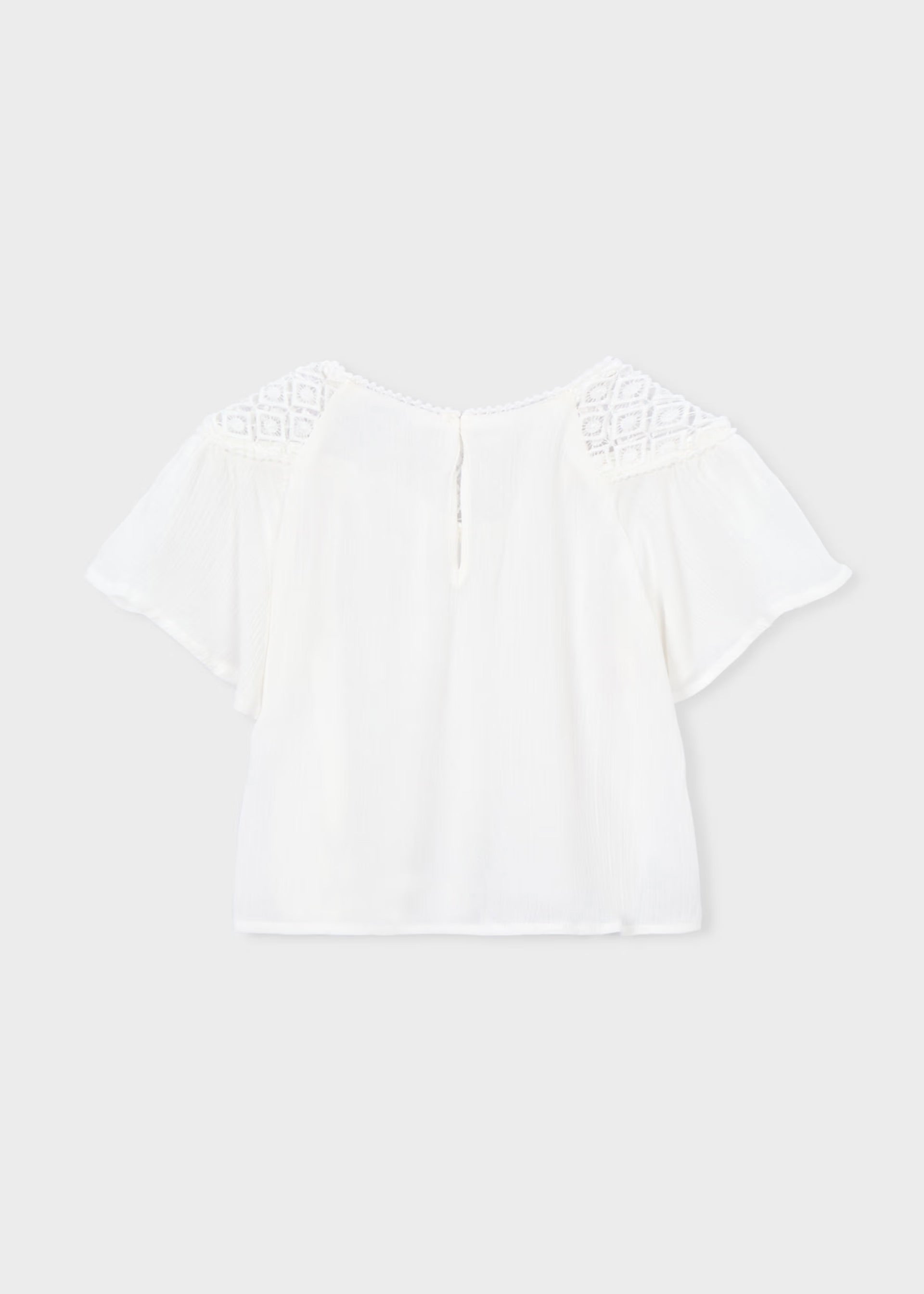 Mayoral Ivory Lace Top 3197